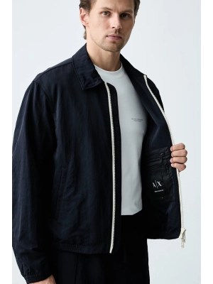 Тёмно-синяя демисезонная куртка Armani Exchange