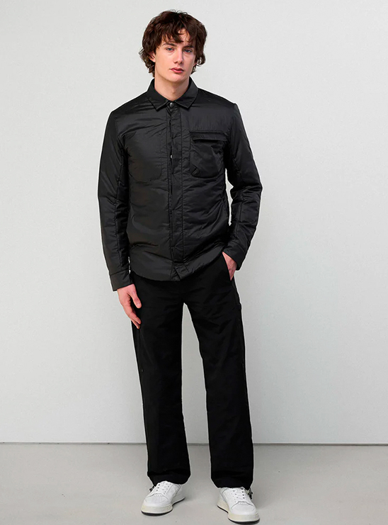 Черная куртка с накладным карманом на груди Premiata