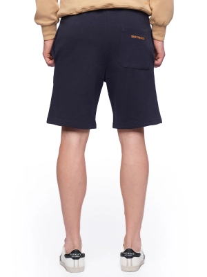 Шорты из хлопка в синем цвете прямого кроя с прорезными карманами Save The Duck прямого кроя