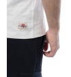 Футболка белого цвета с контрастным логотипом на груди Aeronautica Militare