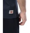 Футболка прямого кроя  синего цвета с вышивкой  на груди Aeronautica Militare