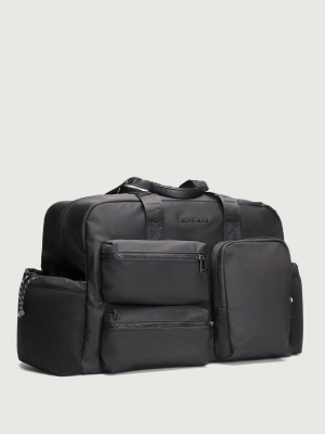 Сумка спортивная в черном цвете с внешними карманами Armani Exchange