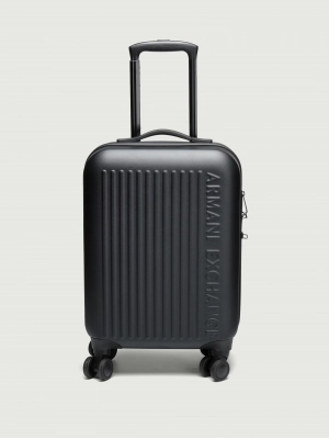 Чемодан в сером цвете с выдвижной ручкой Armani Exchange