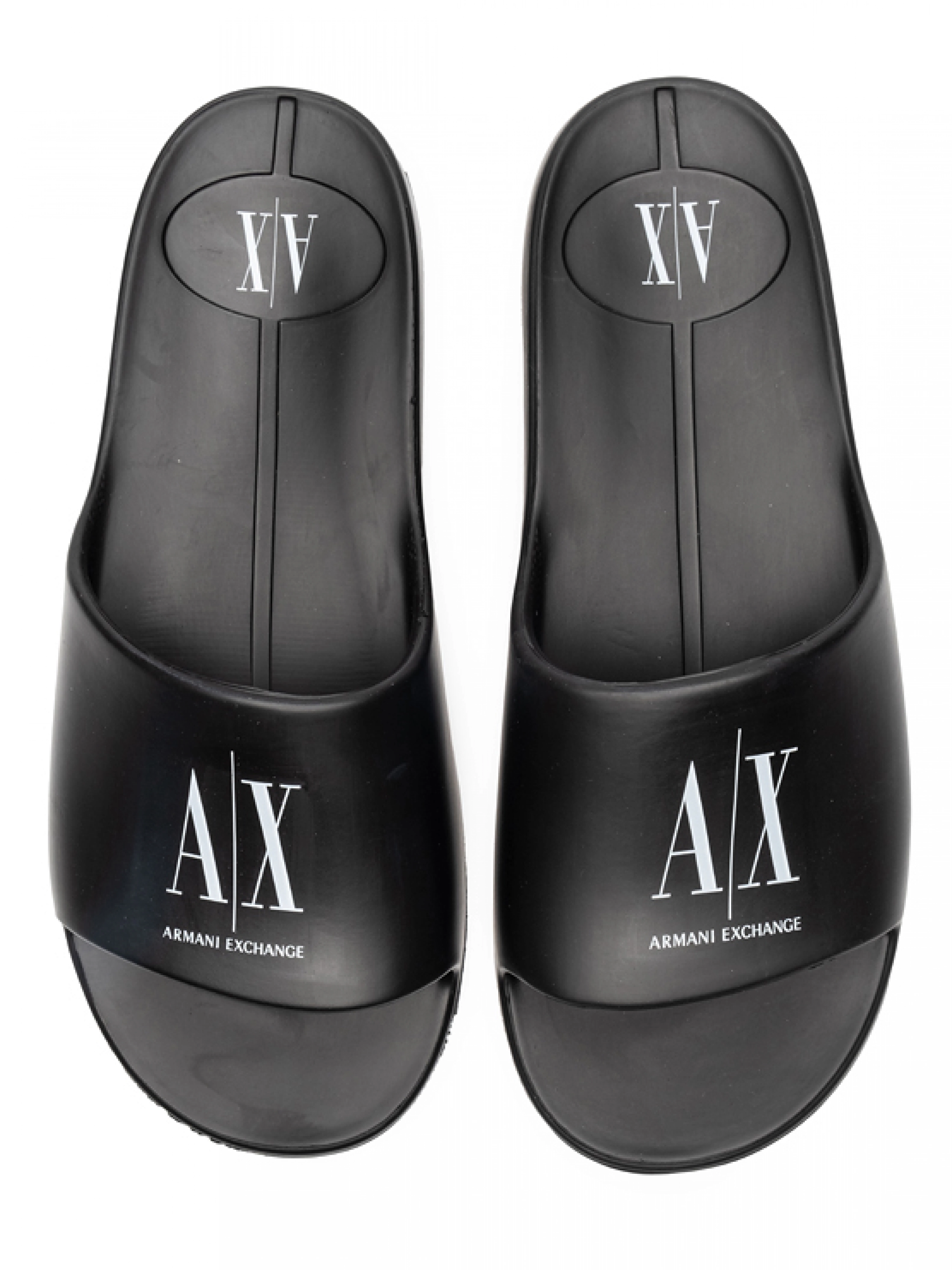 Шлепанцы резиновые черного цвета Armani Exchange
