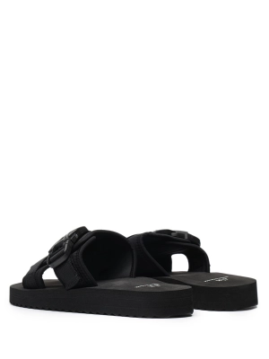 Шлепанцы в черном цвете на объемной подошве Armani Exchange