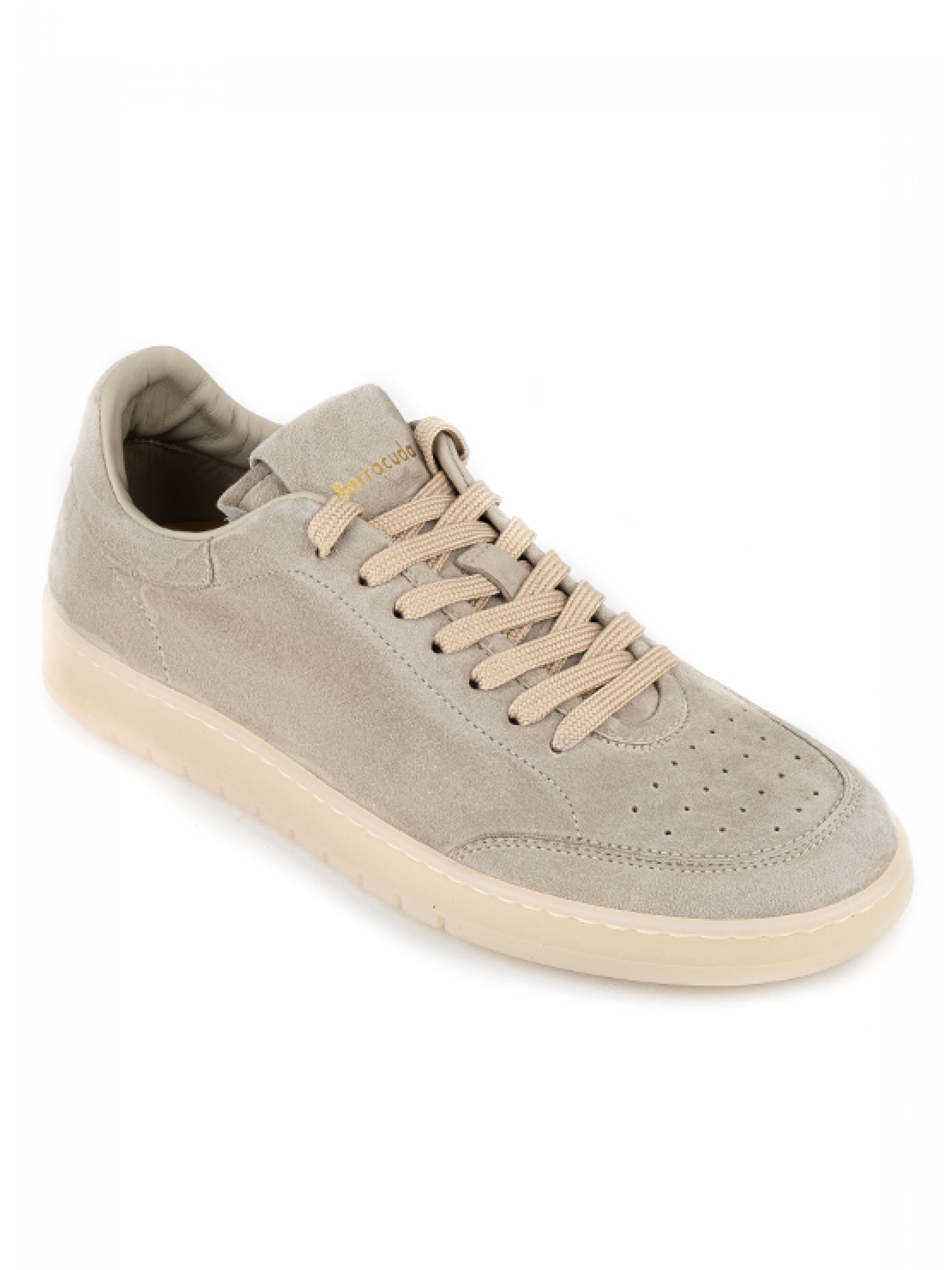 Кожаные кеды бежевого цвета Barracuda