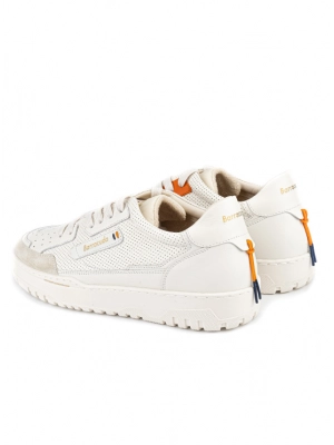 Кеды в белом цвете с перфорацией Barracuda 3431BU с замшевыми вставками