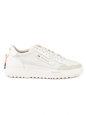 Кеды в белом цвете с перфорацией Barracuda 3431BU с замшевыми вставками