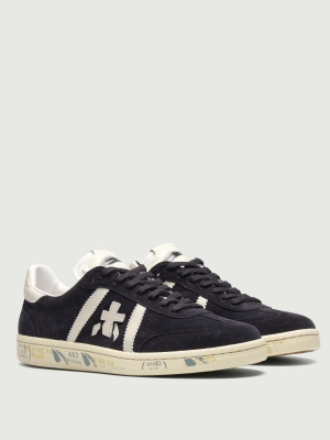 Мужские кеды из замши синего цвета  Premiata BONNIE 6898