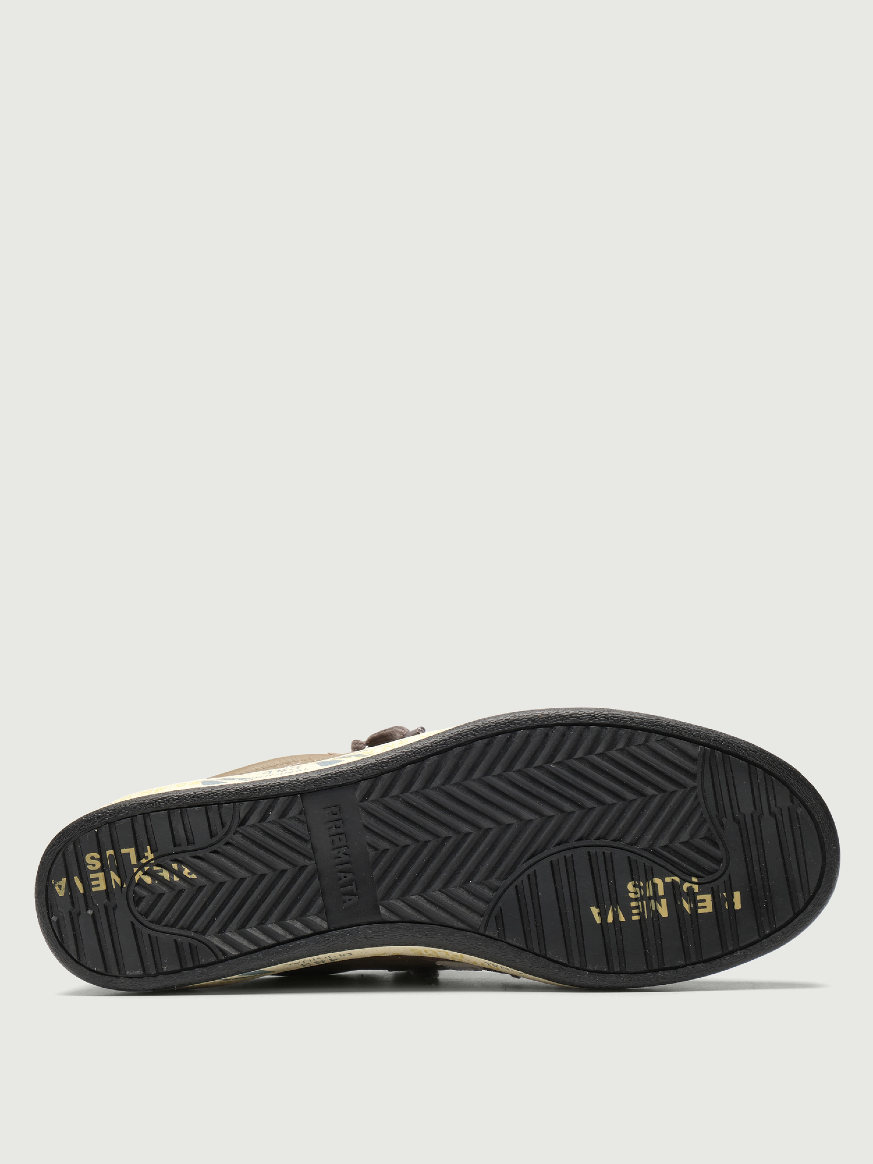 Мужские кеды коричневого цвета с серыми вставками из замши Premiata BSKT CLAY 7622