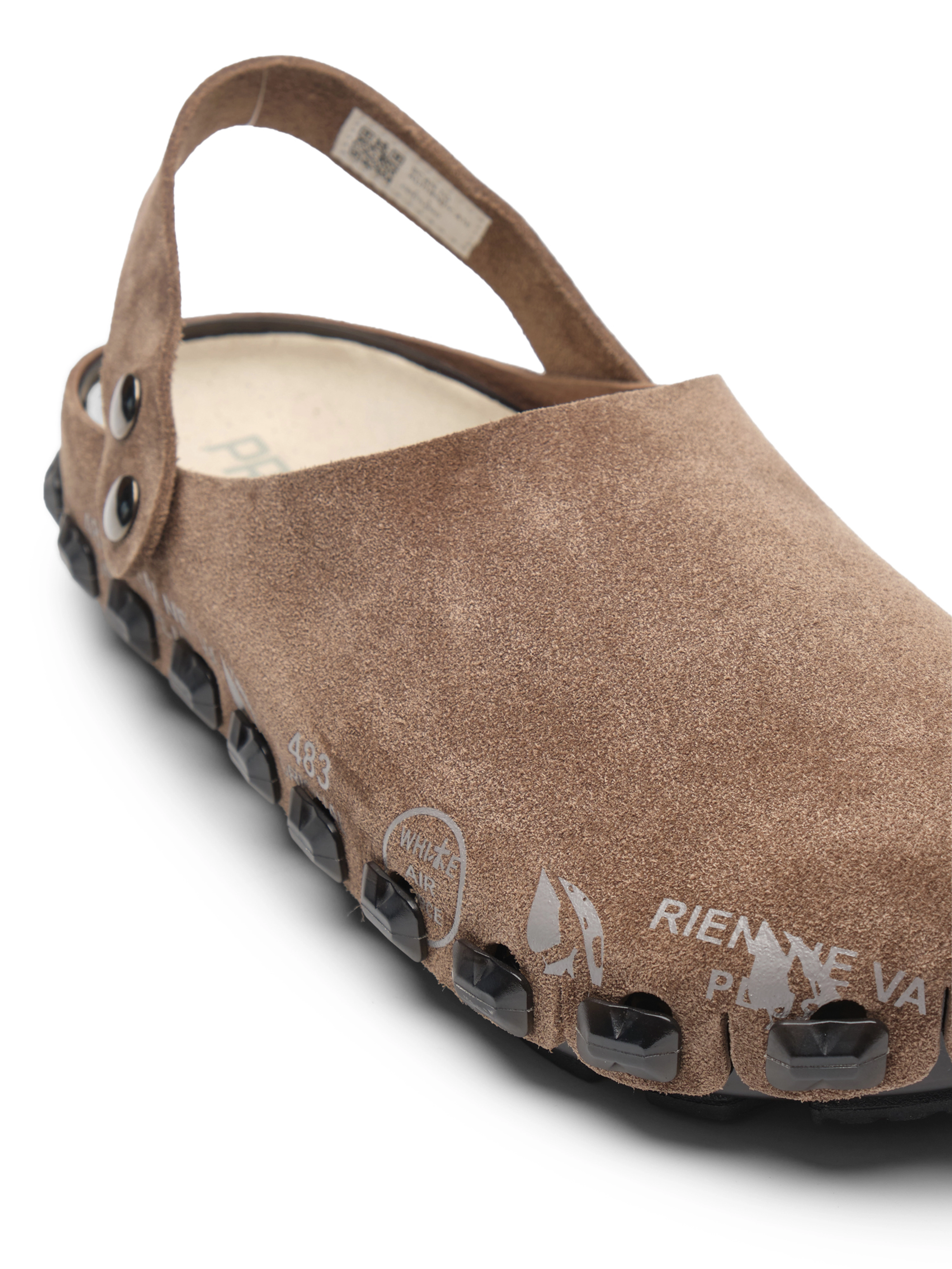 Сабо в бежевом цвете Premiata IVY8279 на ребристой облегченной подошве