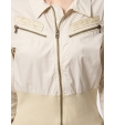 Платье-рубашка бежевого цвета с разрезом по центру и карманами на груди Aeronautica Militare