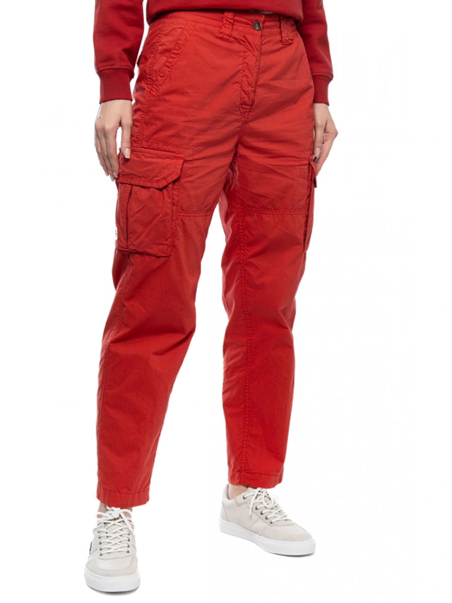 Брюки-карго из хлопка с накладными карманами Aeronautica Militare