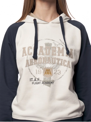 Худи Аeronautica Militare в комбинированном цвете с нашивками и капюшоном