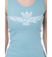 Майка голубого цвета с лого бренда Aeronautica Militare