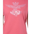 Футболка розового цвета с лого на груди Aeronautica Militare