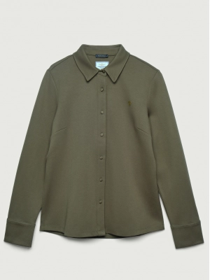Рубашка в цвете хаки Aeronautica Militare на пуговицах