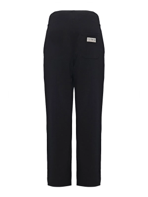 Костюм в черном цвете с джемпером на молнии и брюками палаццо Aeronautica Militare