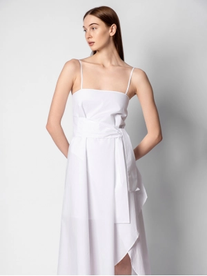 Корсажное платье белого цвета на бретелях Armani Exchange