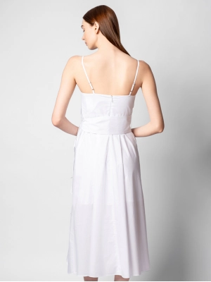 Корсажное платье белого цвета на бретелях Armani Exchange