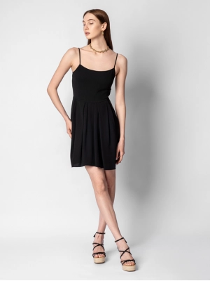 Короткий сарафан черного цвета на бретелях Armani Exchange