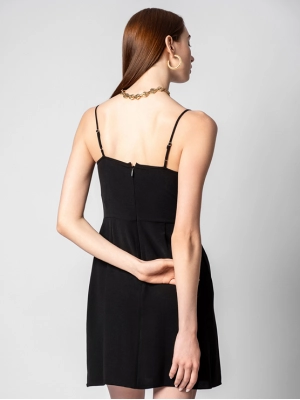 Короткий сарафан черного цвета на бретелях Armani Exchange