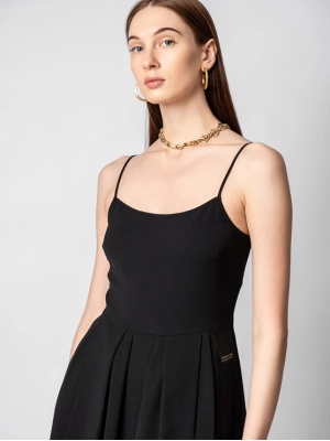 Короткий сарафан черного цвета на бретелях Armani Exchange