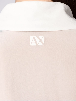 Блузка-рубашка молочного цвета Armani Exchange