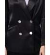 Приталенный пиджак черного цвета на пуговицах Armani Exchange