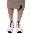 Трикотажная юбка бежевого цвета длины макси Armani Exchange