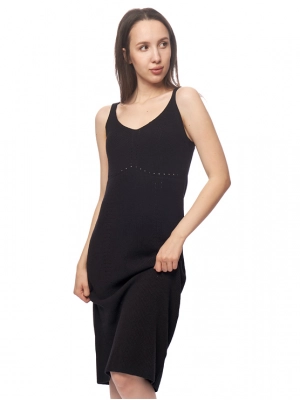 Платье в черном цвете на лямках Armani Exchange