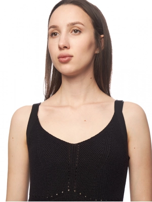 Платье в черном цвете на лямках Armani Exchange