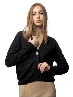 Кардиган из вязанного трикотажа в черном цвете Armani Exchange