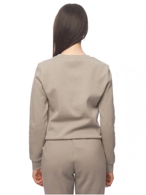 Пуловер в сером цвете прямого кроя из вязаного трикотажа  Armani Exchange