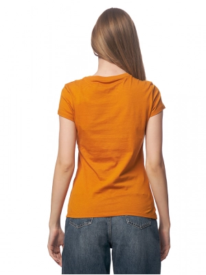 Футболка в оранжевом цвете с лого бренда на груди Armani Exchange