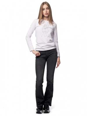 Лонгслив в белом цвете с лого бренда на груди Armani Exchange