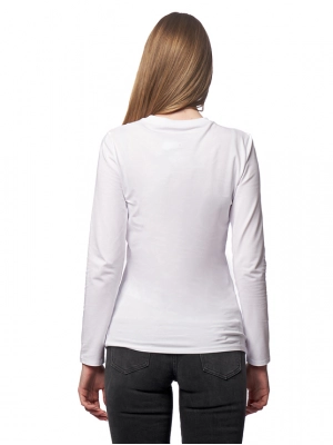 Лонгслив в белом цвете с лого бренда на груди Armani Exchange