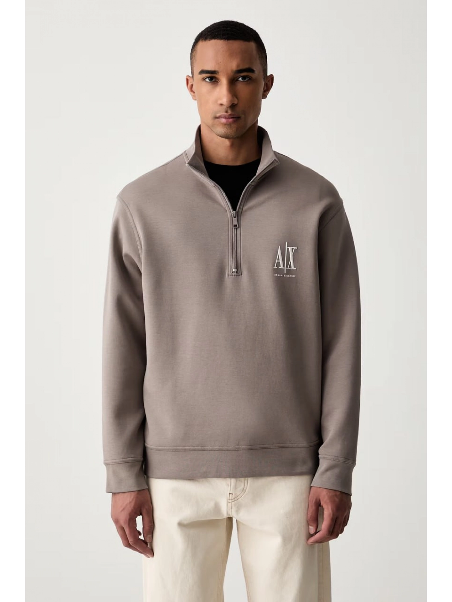 Бежевая мужская толстовка  Armani Exchange
