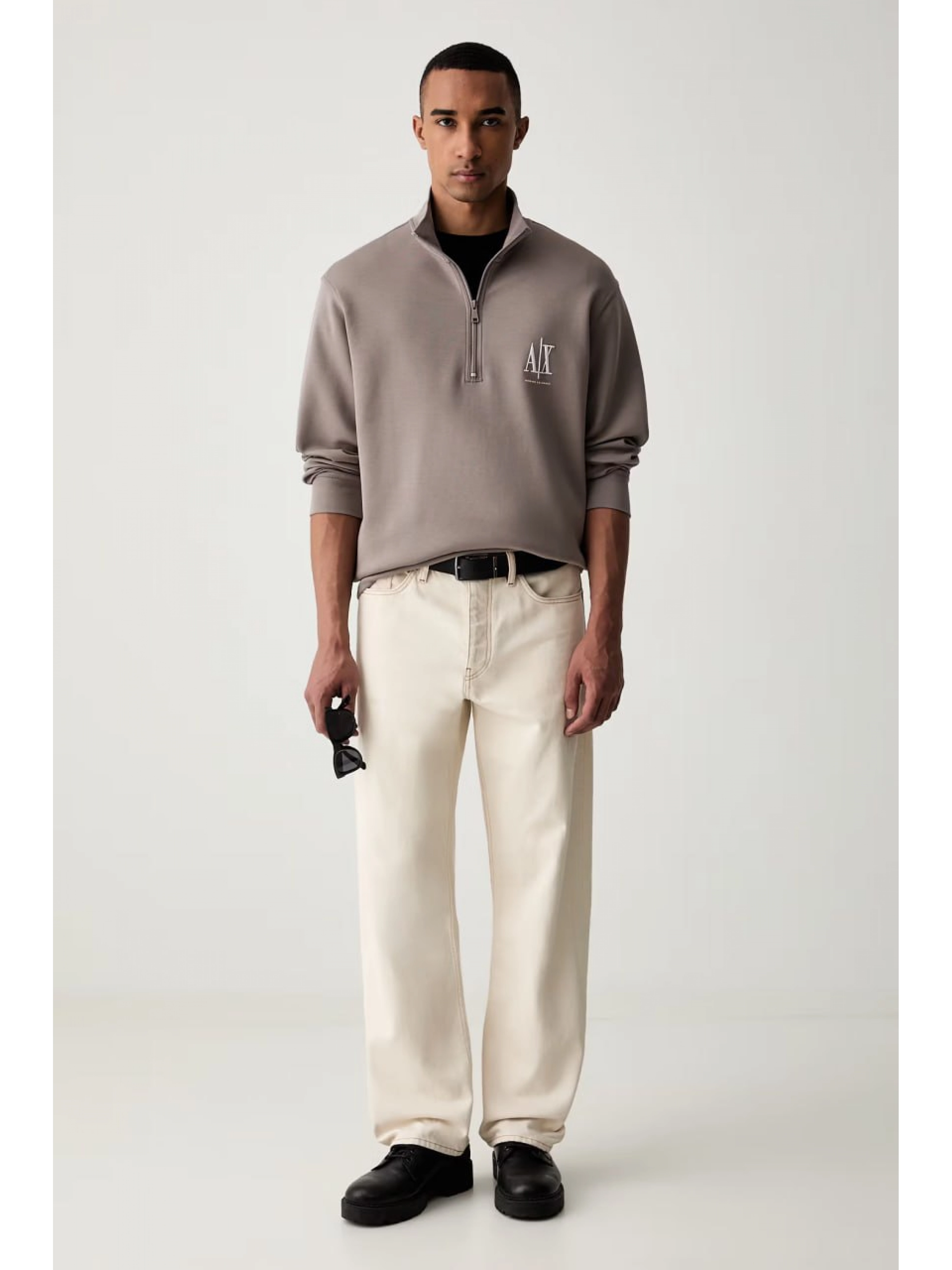 Бежевая мужская толстовка  Armani Exchange