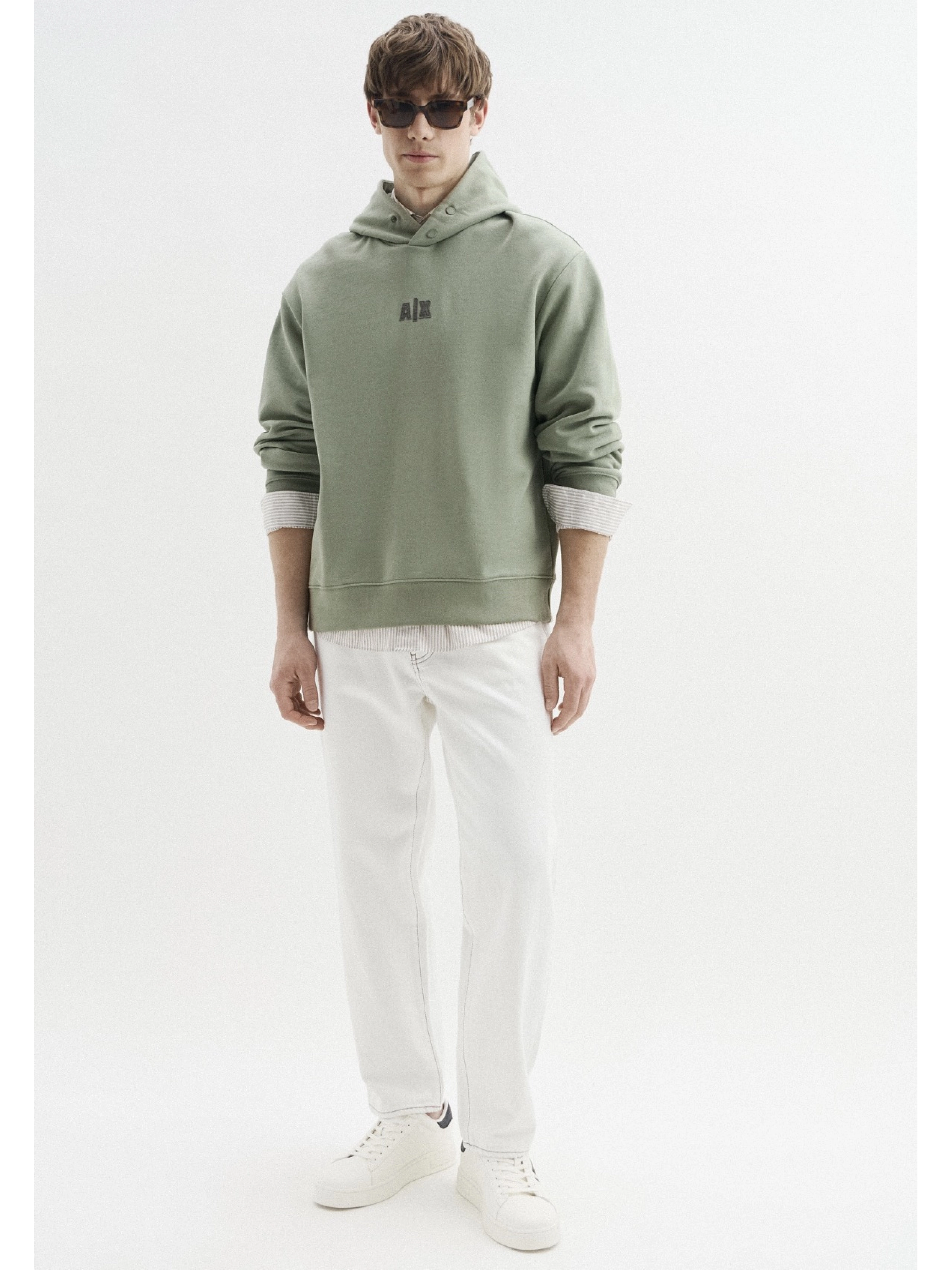 Худи оливкового цвета Armani Exchange