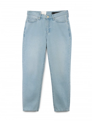 Голубые укороченные женские джинсы Armani Exchange