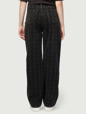 Джинсы палаццо в черном цвете с логоманией Armani Exchange Джинсы палаццо в черном цвете с логоманией Armani Exchange