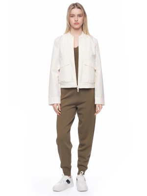 Брюки в цвете хаки на средней посадке с резинкой на поясе и манжетах Armani Exchange