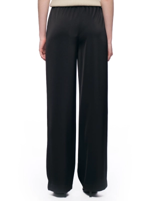 Брюки клеш в черном цвете на высокой посадке Armani Exchange