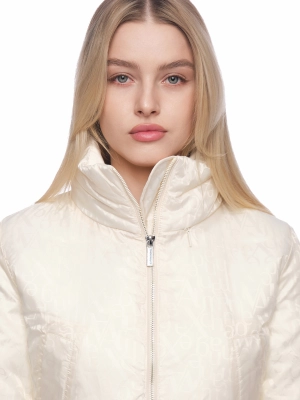 Куртка в молочном цвете приталенного кроя с воротником стойкой  Armani Exchange