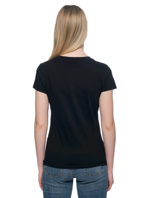 Футболка с круглым вырезом в черном цвете приталенного  кроя с логотипом Armani Exchange