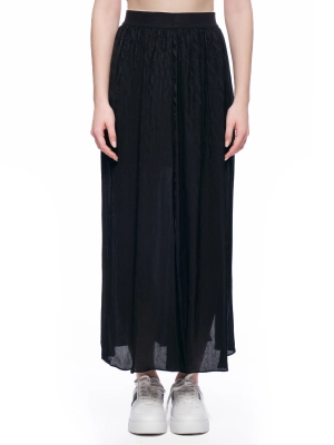 Юбка в черном цвете  высокой посадке длины миди Armani Exchange