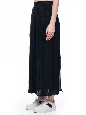 Юбка в черном цвете  высокой посадке длины миди Armani Exchange