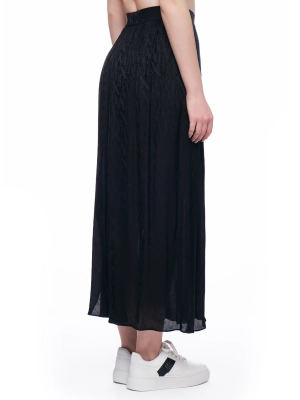 Юбка в черном цвете  высокой посадке длины миди Armani Exchange