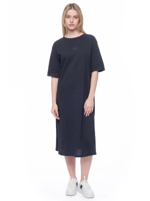 Платье футболка в темно-синем цвете длины миди Armani Exchange